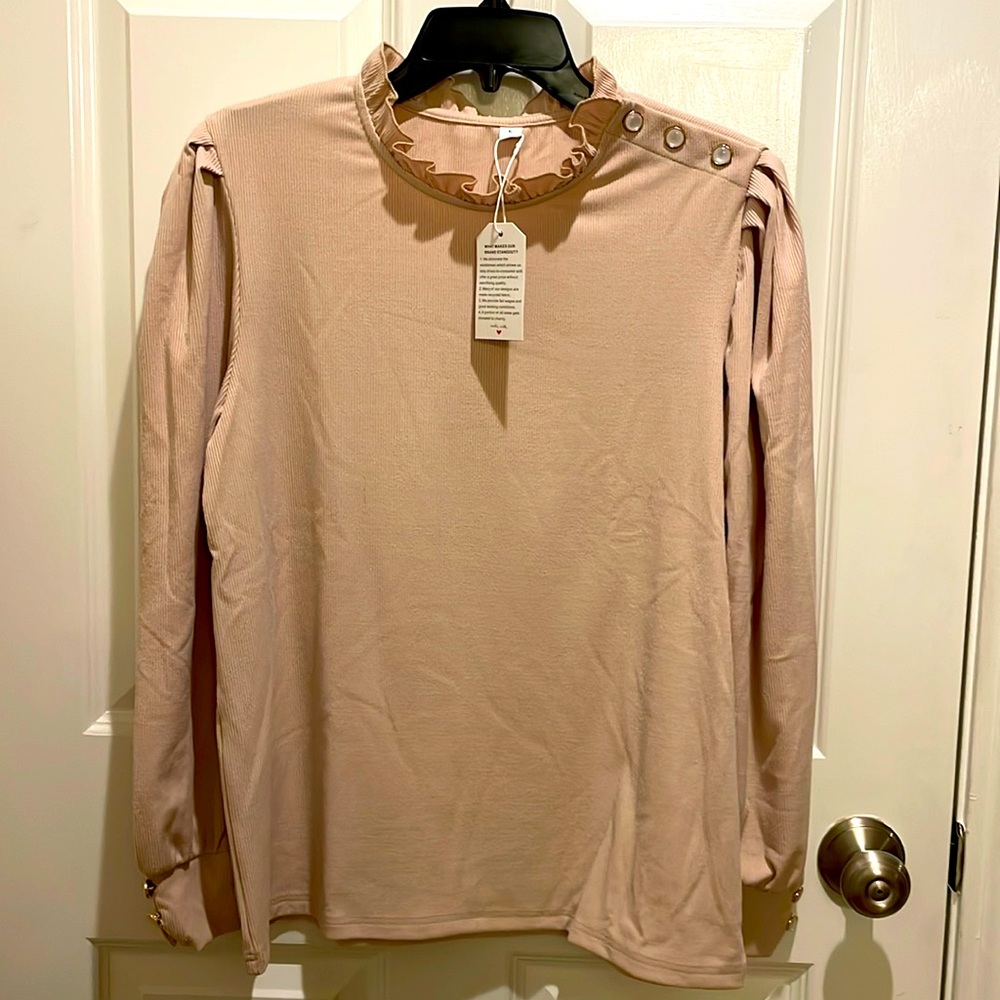 Ruffle neck blouse